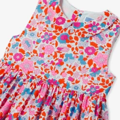 Robe bébé fille en tissu Liberty - orange/multicolore