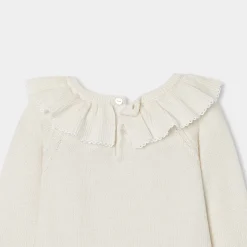 Robe bébé fille en tricot - blanc doux/multicolore
