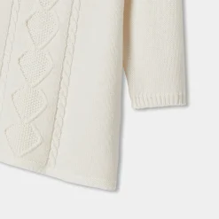 Robe bébé fille en tricot - blanc doux/multicolore