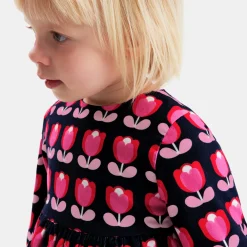 Robe bébé fille en velours - multicolore