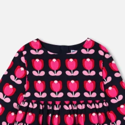 Robe bébé fille en velours - multicolore