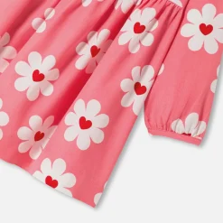 Robe bébé fille en velours milleraies - rose/multicolore