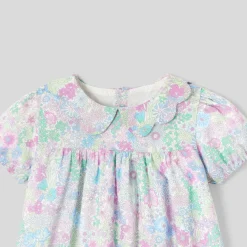 Robe bébé fille manches courtes - blanc/multicolore