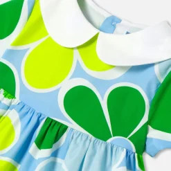 Robe bébé fille manches courtes - blanc/multicolore