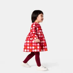Robe bébé fille manches longues - rouge/multicolore