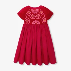 Robe bi-matière enfant fille - rouge jacadi