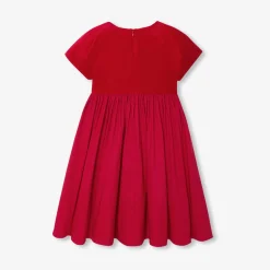 Robe bi-matière enfant fille - rouge jacadi