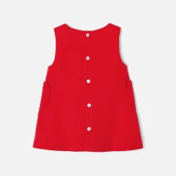 Robe chasuble bébé fille - rouge jacadi