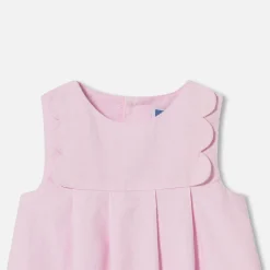 Robe chasuble bébé fille - rose poudre clair