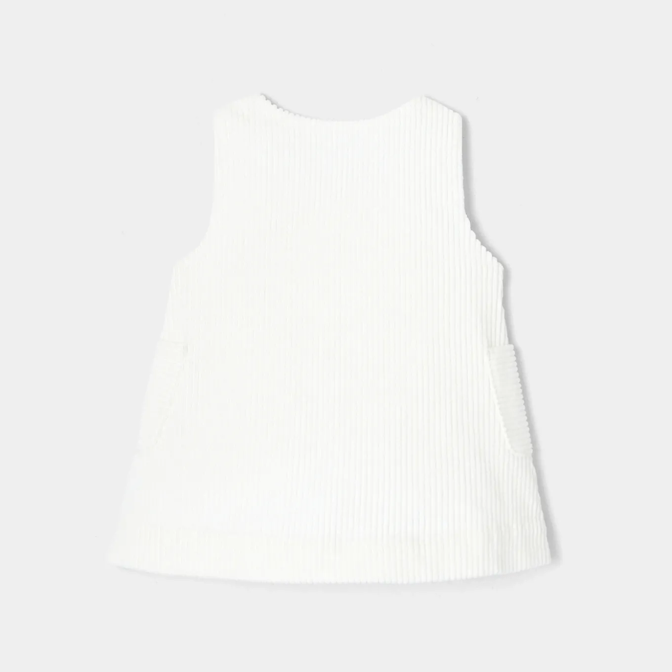 Robe chasuble bébé fille en velours - blanc doux jacadi