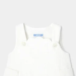 Robe chasuble bébé fille en velours - blanc doux jacadi