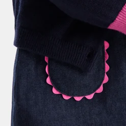 Robe chasuble bébé fille en jean - denim fonce