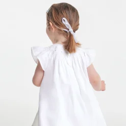 Robe de cérémonie en lin bébé fille - blanc jacadi