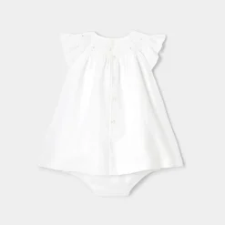 Robe de cérémonie en lin bébé fille - blanc jacadi