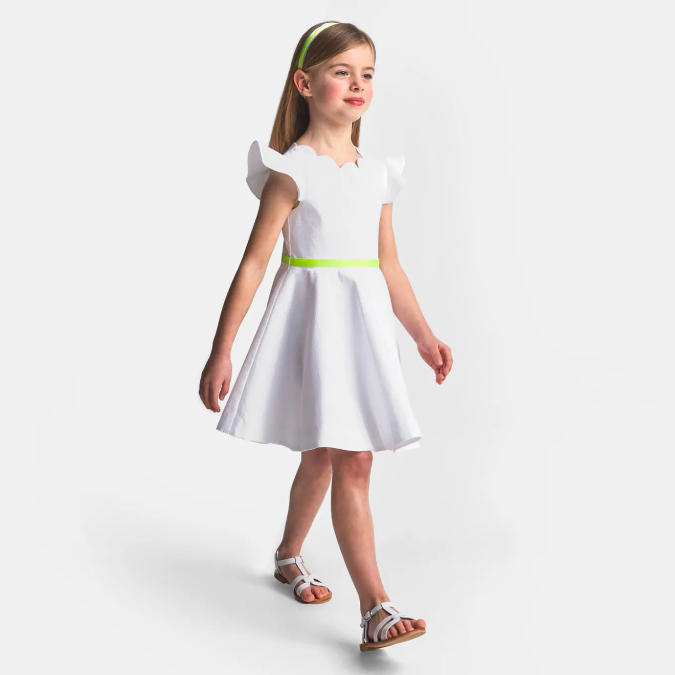 Robe de cérémonie enfant fille - blanc jacadi