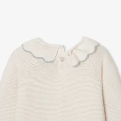 Robe en tricot bébé fille - blanc doux jacadi