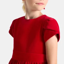 Robe en velours enfant fille - rouge jacadi