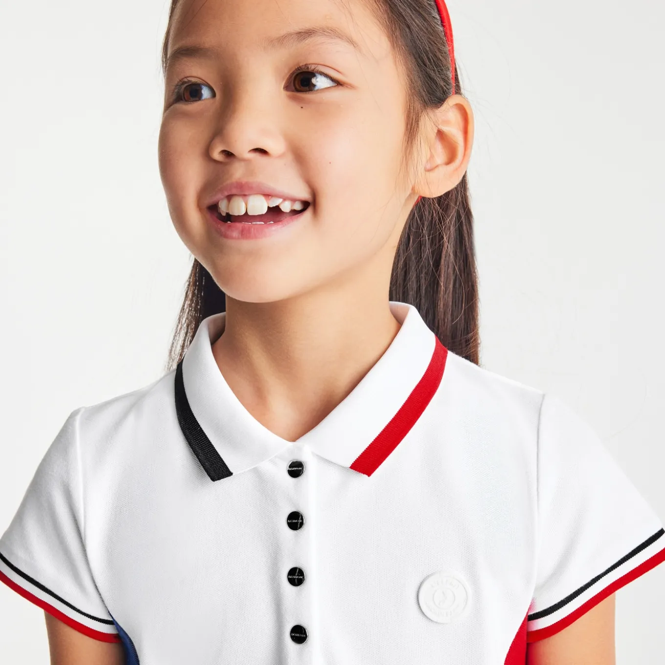 Robe enfant fille color block - blanc/multicolore