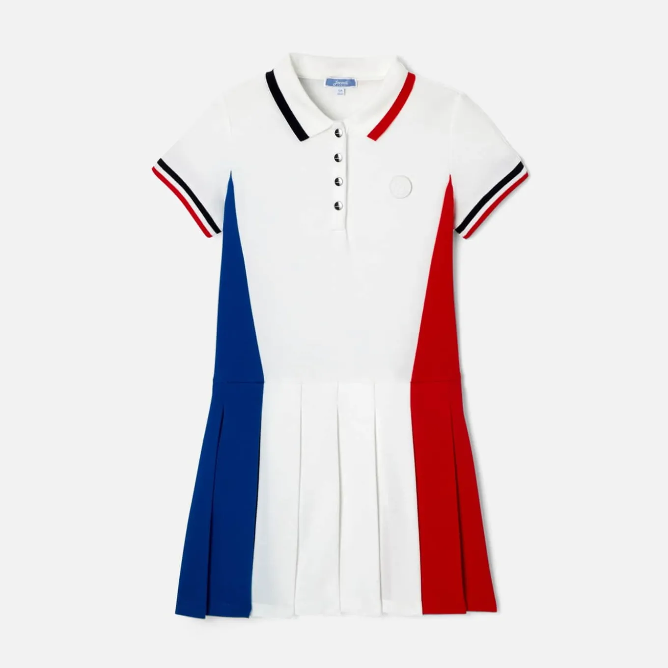 Robe enfant fille color block - blanc/multicolore