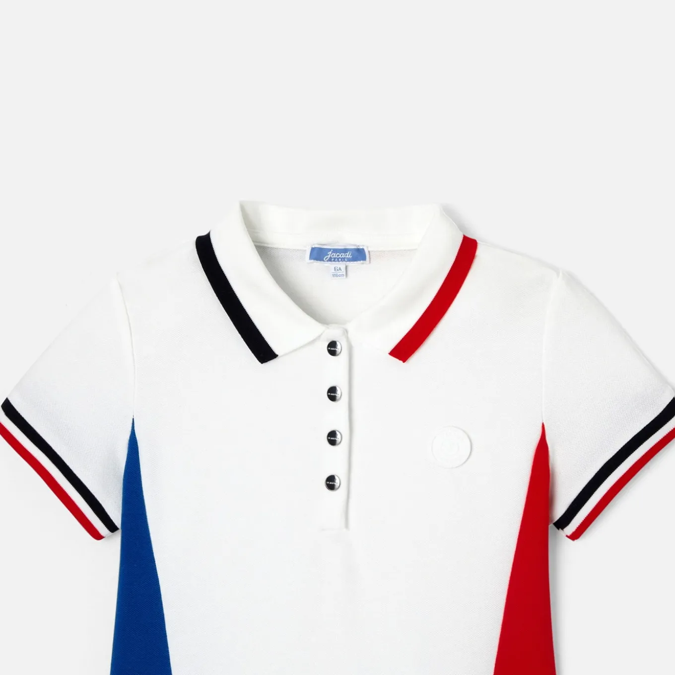 Robe enfant fille color block - blanc/multicolore