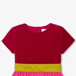 Robe enfant fille color block - rose/multicolore