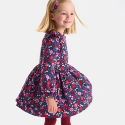 Robe enfant fille en tissu Liberty - marine/multicolore
