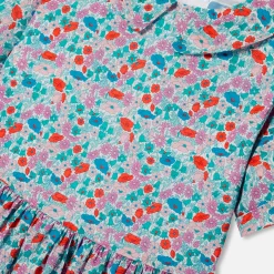 Robe enfant fille en tissu Liberty - blanc/multicolore