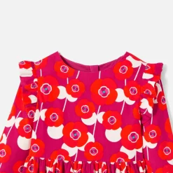 Robe enfant fille en velours - rose/multicolore