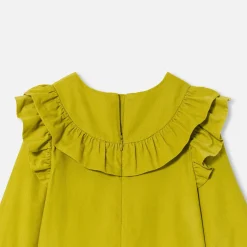 Robe enfant fille en velours milleraies