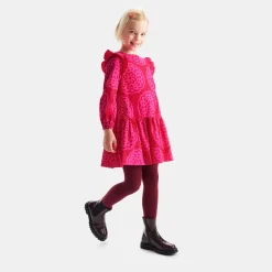 Robe enfant fille imprimé rosace - rose/multicolore