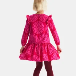 Robe enfant fille imprimé rosace - rose/multicolore