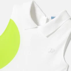 Robe esprit tennis enfant fille - blanc/vert