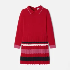 Robe manches longues enfant fille - rouge jacadi