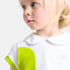 Robe polo bébé fille - blanc/multicolore