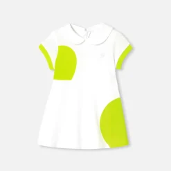 Robe polo bébé fille - blanc/multicolore