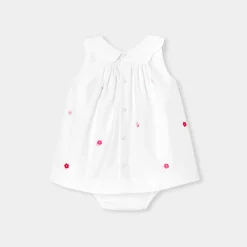 Robe sans manches bébé fille - blanc/multicolore