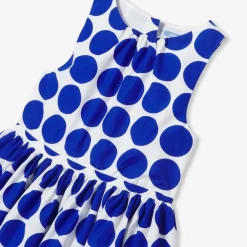 Robe sans manches enfant fille - blanc/bleu