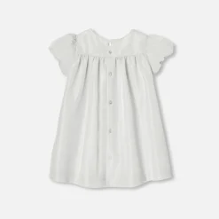 Robes bébé fille en taffetas - argent