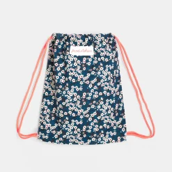Sac à goûter en tissu Liberty - Jacadi x Tohana - marine/blanc
