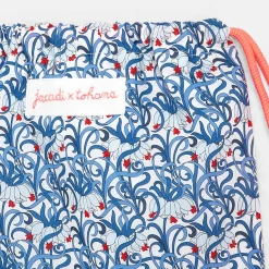 Sac à goûter en tissu Liberty - Jacadi x Tohana - bleu/multicolore