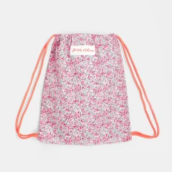 Sac à goûter en tissu Liberty - Jacadi x Tohana - rose/gris