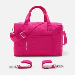 Sac à langer en coton canvas - rose fuschia