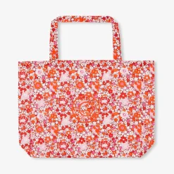 Sac cabas en tissu Liberty - orange/multicolore