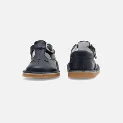 Salomés bébé mixte en cuir lisse - marine jacadi