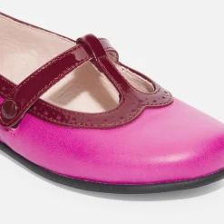 Salomés enfant fille en cuir - rose