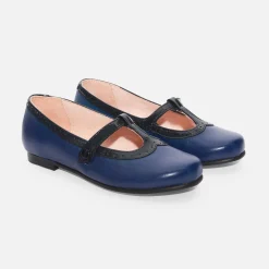Salomés enfant fille en cuir - multicolore