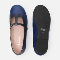 Salomés enfant fille en cuir - multicolore