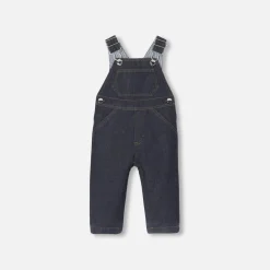Salopette bébé en jean - denim fonce