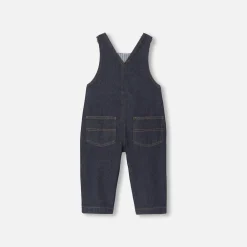 Salopette bébé en jean - denim fonce