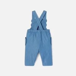 Salopette bébé fille en jean - denim fonce